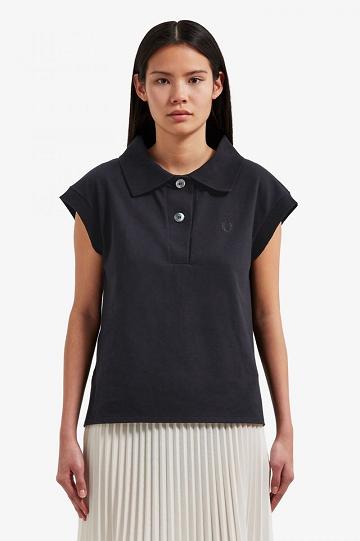 Dámské Polo Triko Fred Perry SG6011 Černé | CZ 1077TCEV